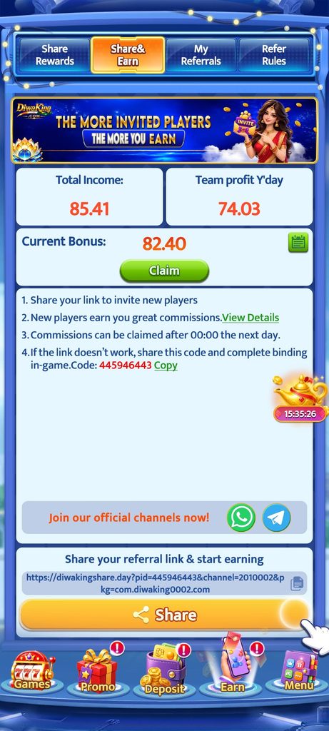 Install New Diwa King Game